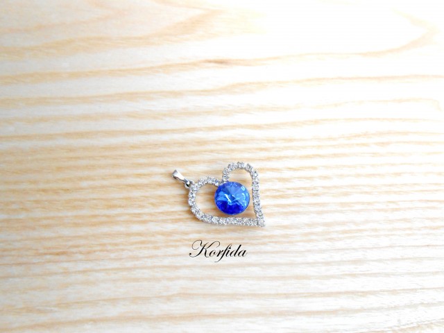 Přívěsek srdíčko swarovski rivoli