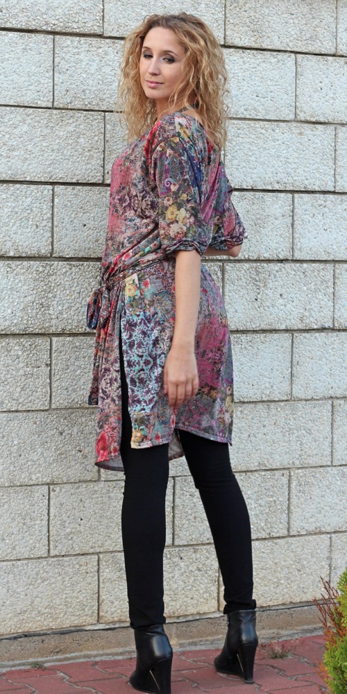 Dlouhé maxitriko s rozparky