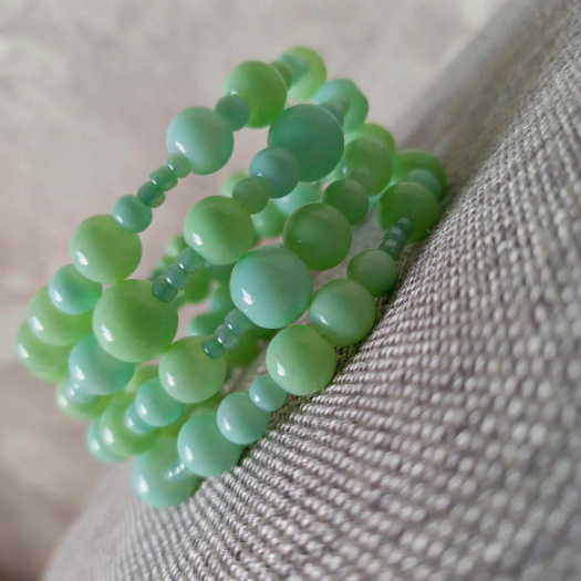Náramek pastel zelený
