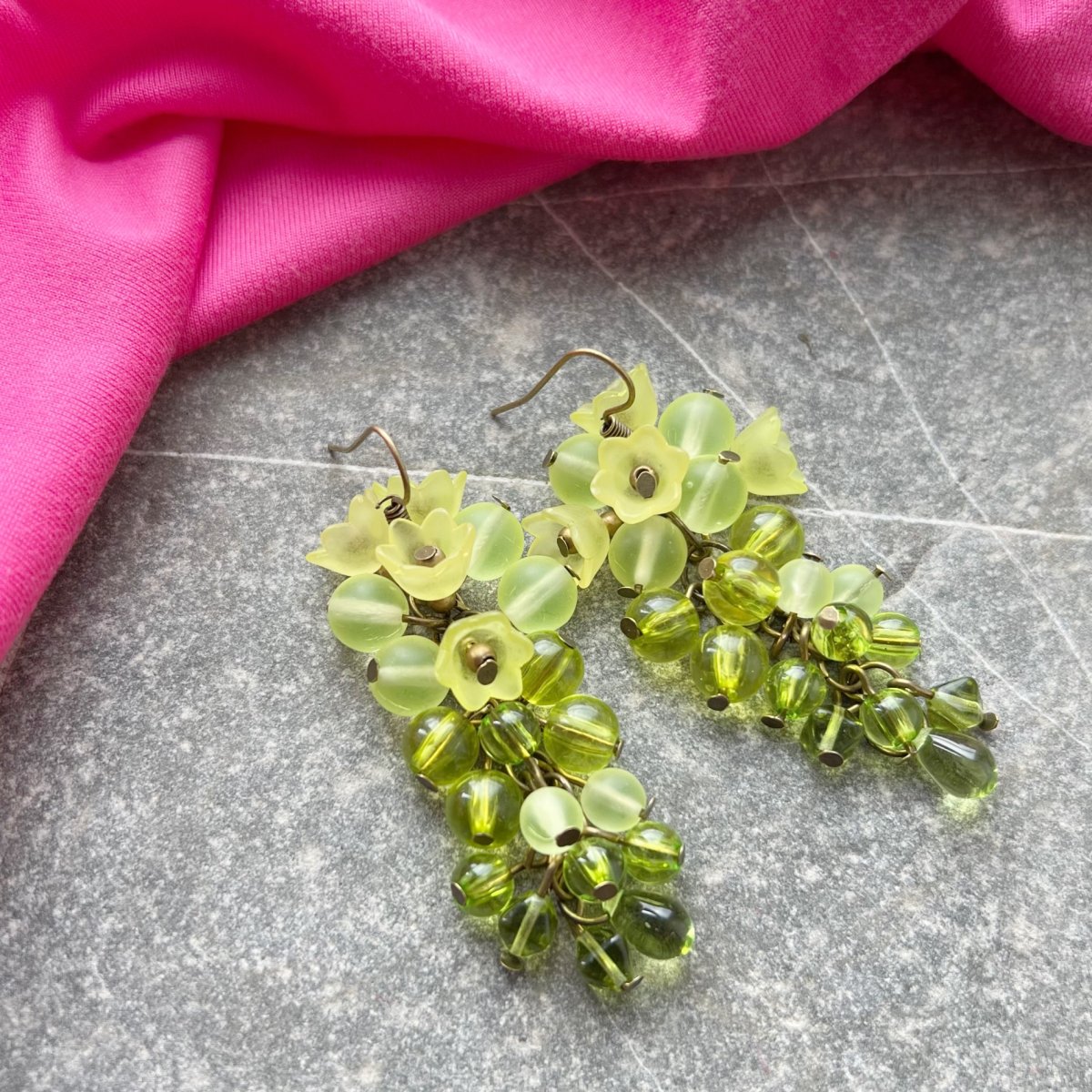 Náušnice zelené rybízky