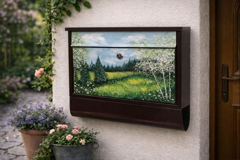 Ručně malované poštovní schránky s přírodními motivy