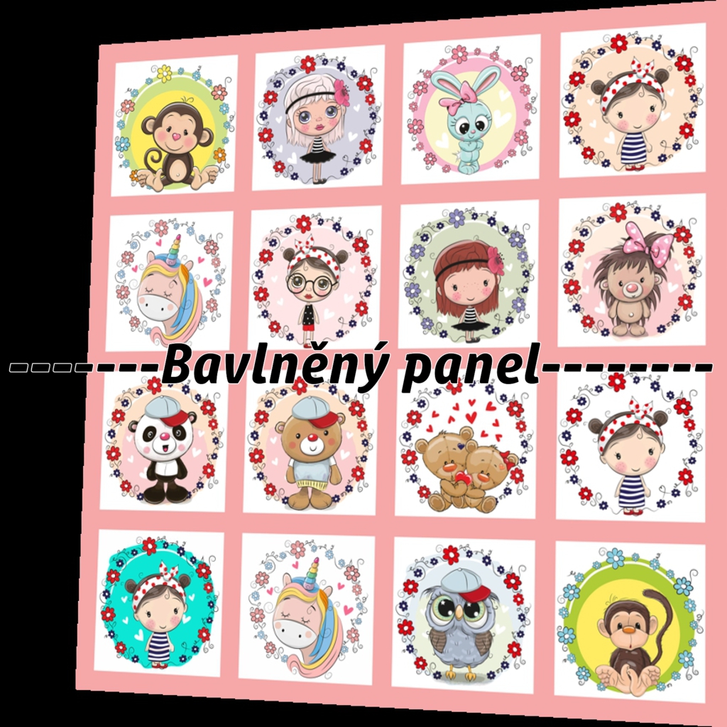 BAVLNĚNÝ PANEL / I NA PEXESO/ 35 x 35 cm  NP2