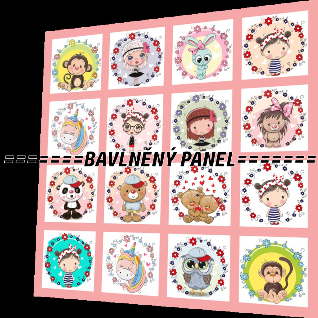 BAVLNĚNÝ PANEL / I NA PEXESO/ 47 x 47 cm  NP-2