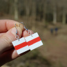 Turistické značky, dřevěné náušnice