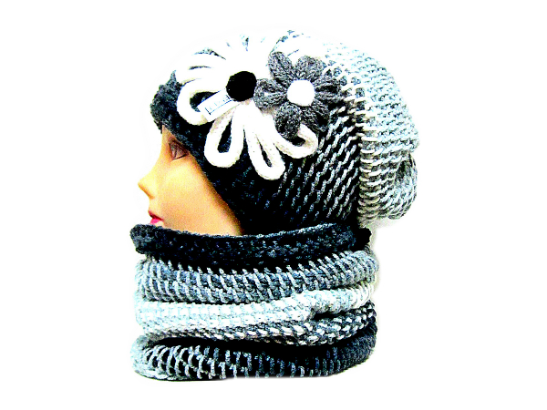 ༺♥༻ SOUPRAVA ČEPICE A NÁKRČNÍKU ༺♥༻ 1273