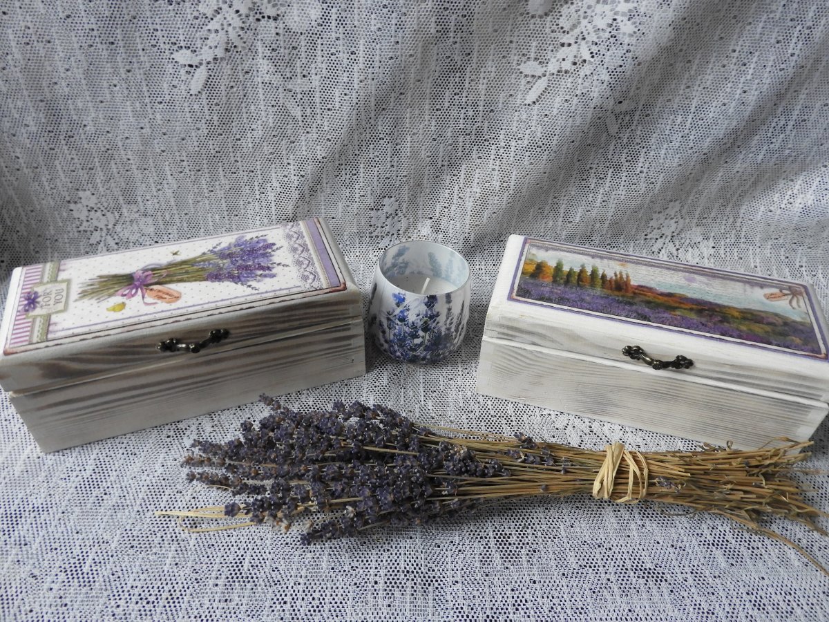 Krabička - Svazeček levandule