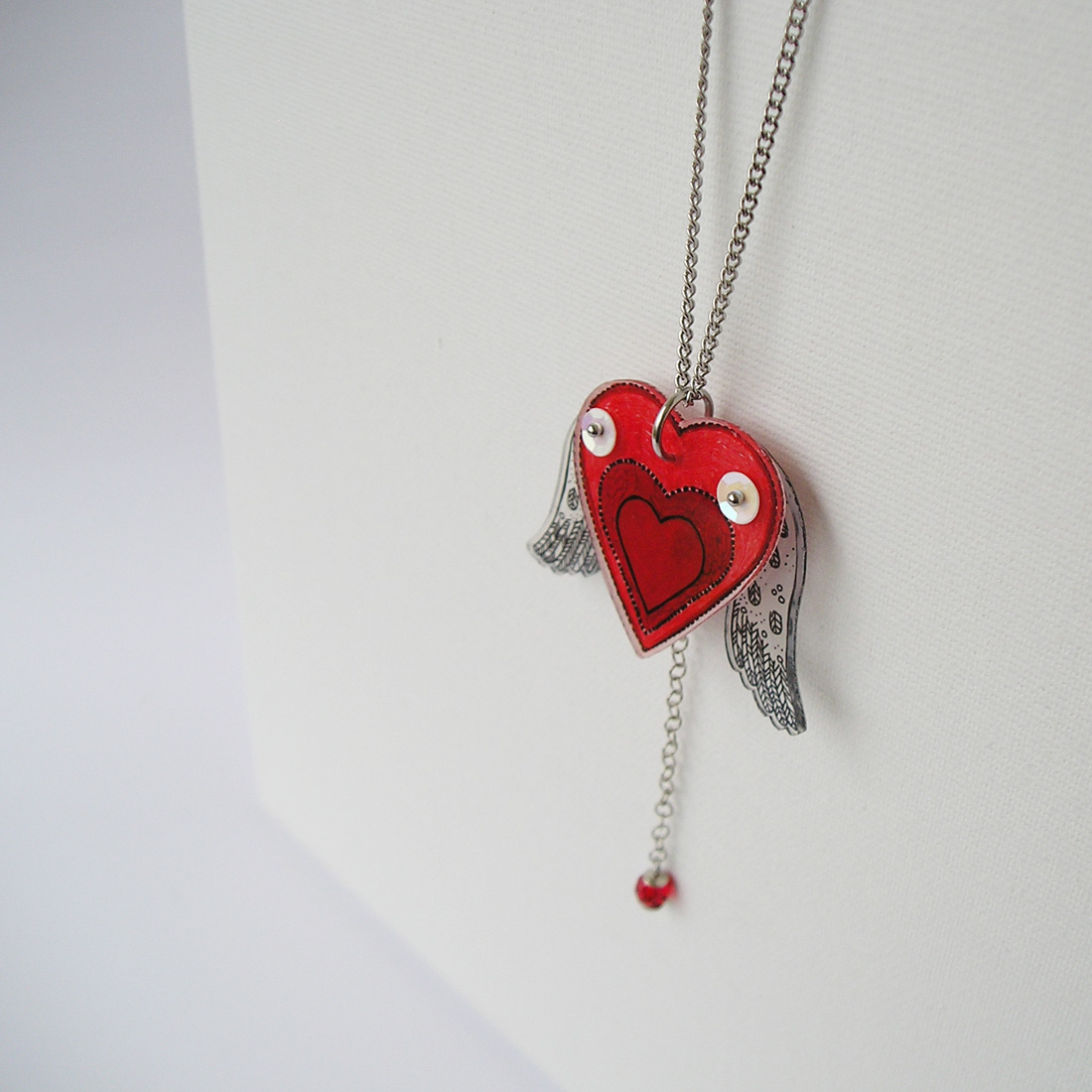 kinetický plastový přívěsek Srdce