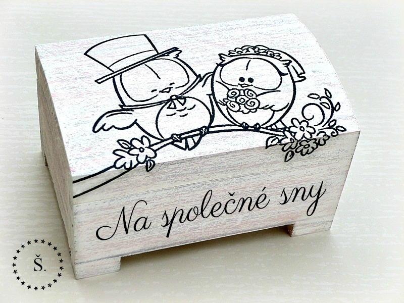 svatební truhlička - pokladnička na pevné uzavření