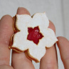 Linecká kytička pětilistá brož, fimo polymer