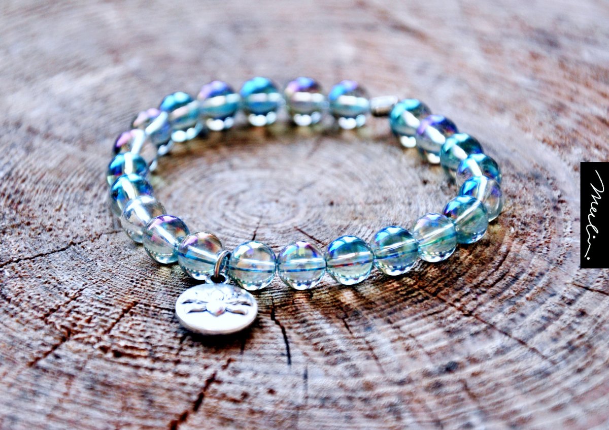 Aqua aura - křišťál - lotosový květ