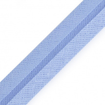 Šikmý bavlněný proužek šíře 16 mm (1m) - světle modrá
