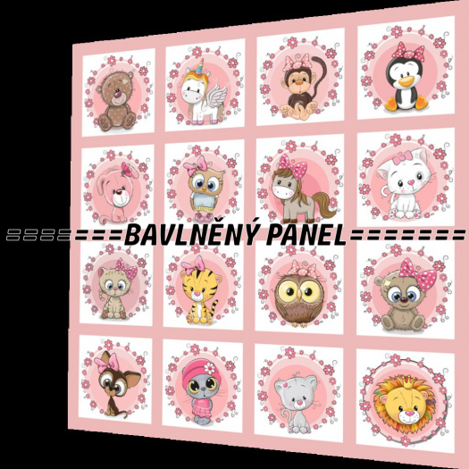 BAVLNĚNÝ PANEL / I NA PEXESO/ 47 x 47 cm  NP-1