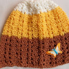 Ručně pletená jarní nebo podzimní čepička