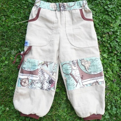 Lněné kalhoty pro malé cestovatele (3+)