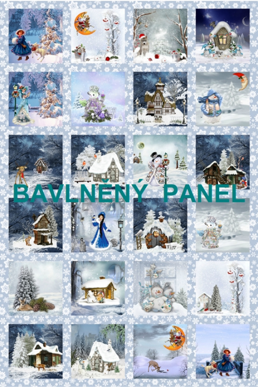 BAVLNĚNÝ PANEL / I NA ADVENTNÍ KALENDÁŘ/ 40X60 cm  AKN11