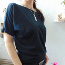 Volné tričko - barva černá  S - XL