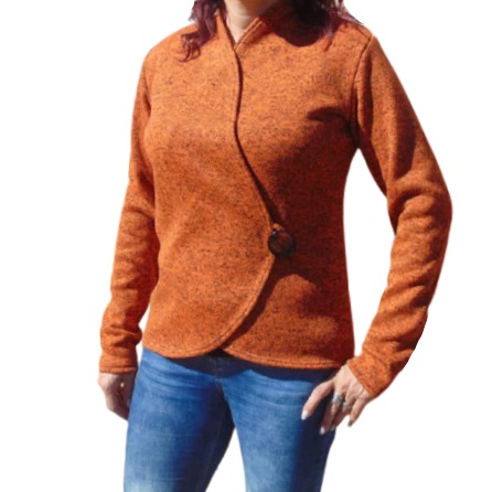 Zavinovací svetřík - barva oranžová S - XXXL