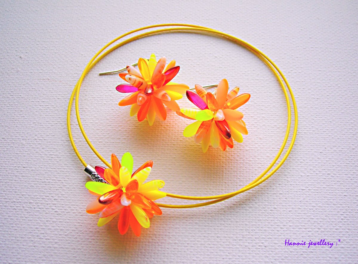 Sada mix oranžovo-růžovo-žlutá