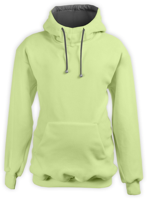 těhotenská MIKINA, klokánka, fleece, světle zelená