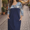Dámské šaty Blue lístek - S/M