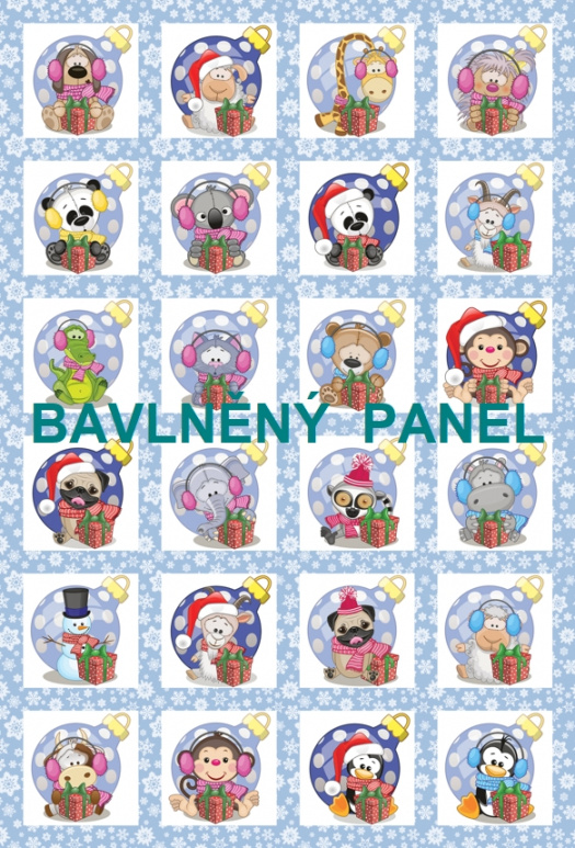 BAVLNĚNÝ PANEL / I NA ADVENTNÍ KALENDÁŘ/ 40X60 cm  AKN23