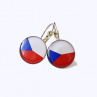 Česká vlajka, závěsné naušnice 14mm
