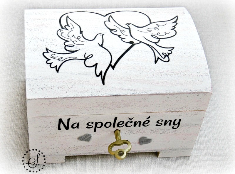 svatební truhlička na klíček