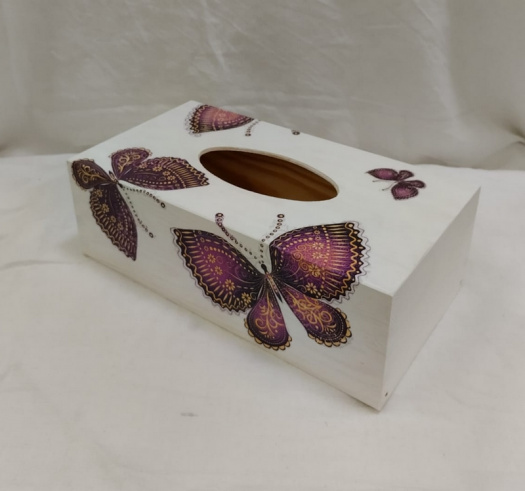 Krabice na kapesníky - Bordo motýl