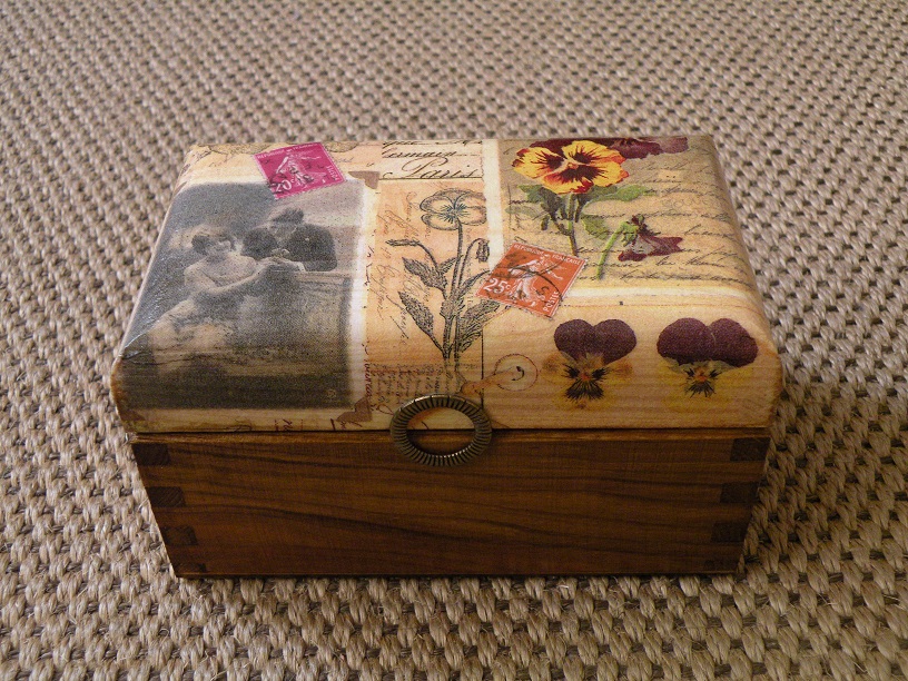 Krabička 2 přihrádky - Vintage