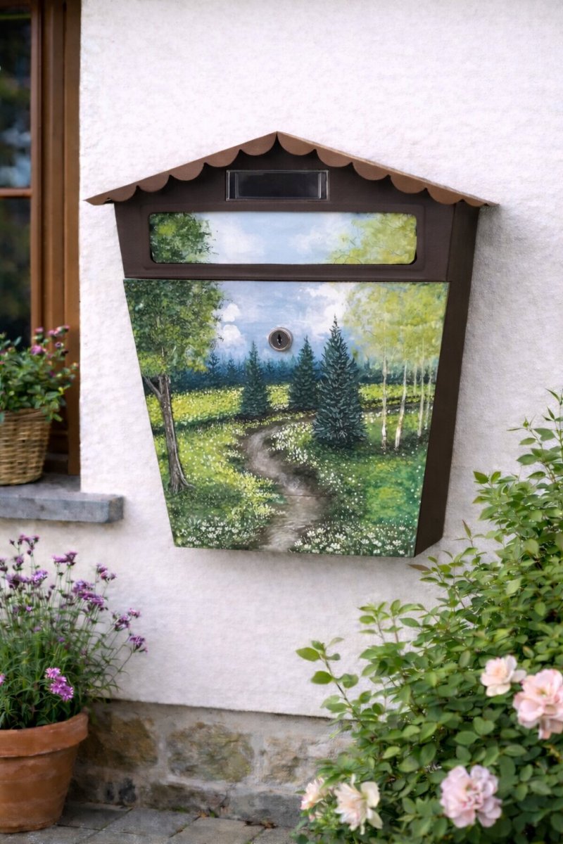 Ručně malovaná poštovní schránka – originální dekorace pro váš domov