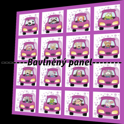 BAVLNĚNÝ PANEL / I NA PEXESO/ 47 x 47 cm  NP-16