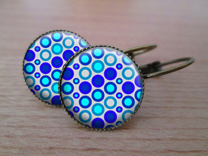 VINTAGE VISACÍ NÁUŠNICE - Kolečka