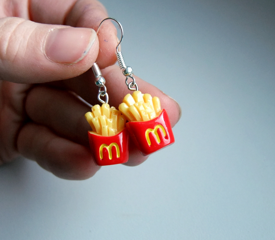 Náušnice fimo hranolky