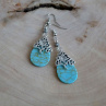 Náušnice - tyrkenit v krajce 