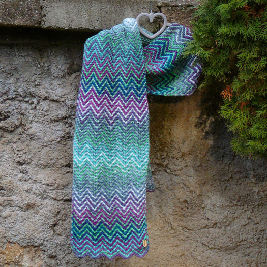 Pletená šála - mentolová