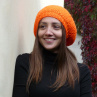 Pletený baret - orange