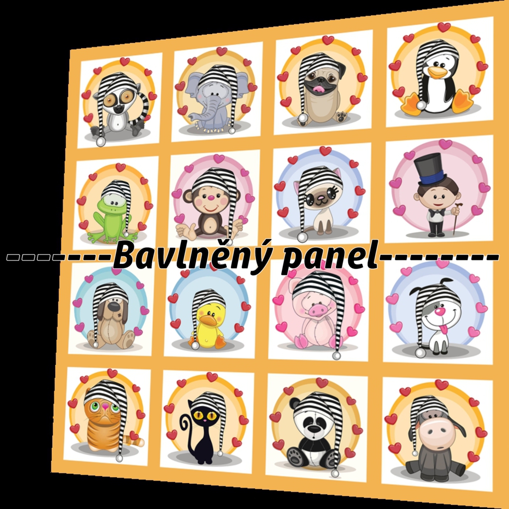 BAVLNĚNÝ PANEL / I NA PEXESO/ 47 x 47 cm  NP-31