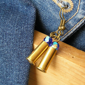 náušničky mini tm. modré