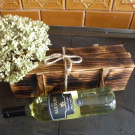 Rustikální krabice na láhev vína - krása dřeva přírodní