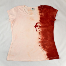 Vínovo-růžové dámské triko s horolezcem L