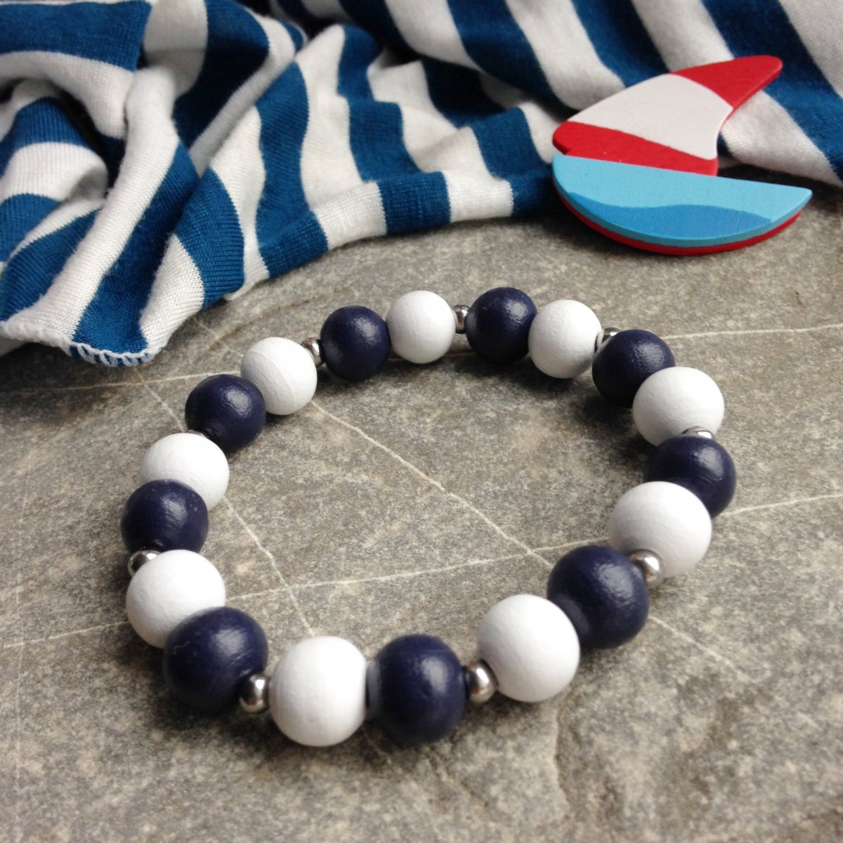 Modro-bílý námořník - náramek
