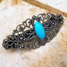 Vlasová Sponka Oliva - Tyrkys