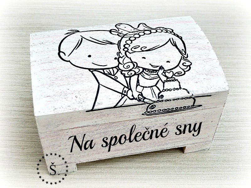 svatební truhlička - pokladnička na pevné uzavření