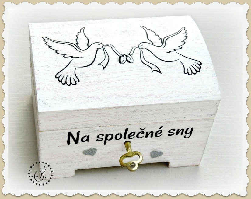 svatební truhlička - pokladnička