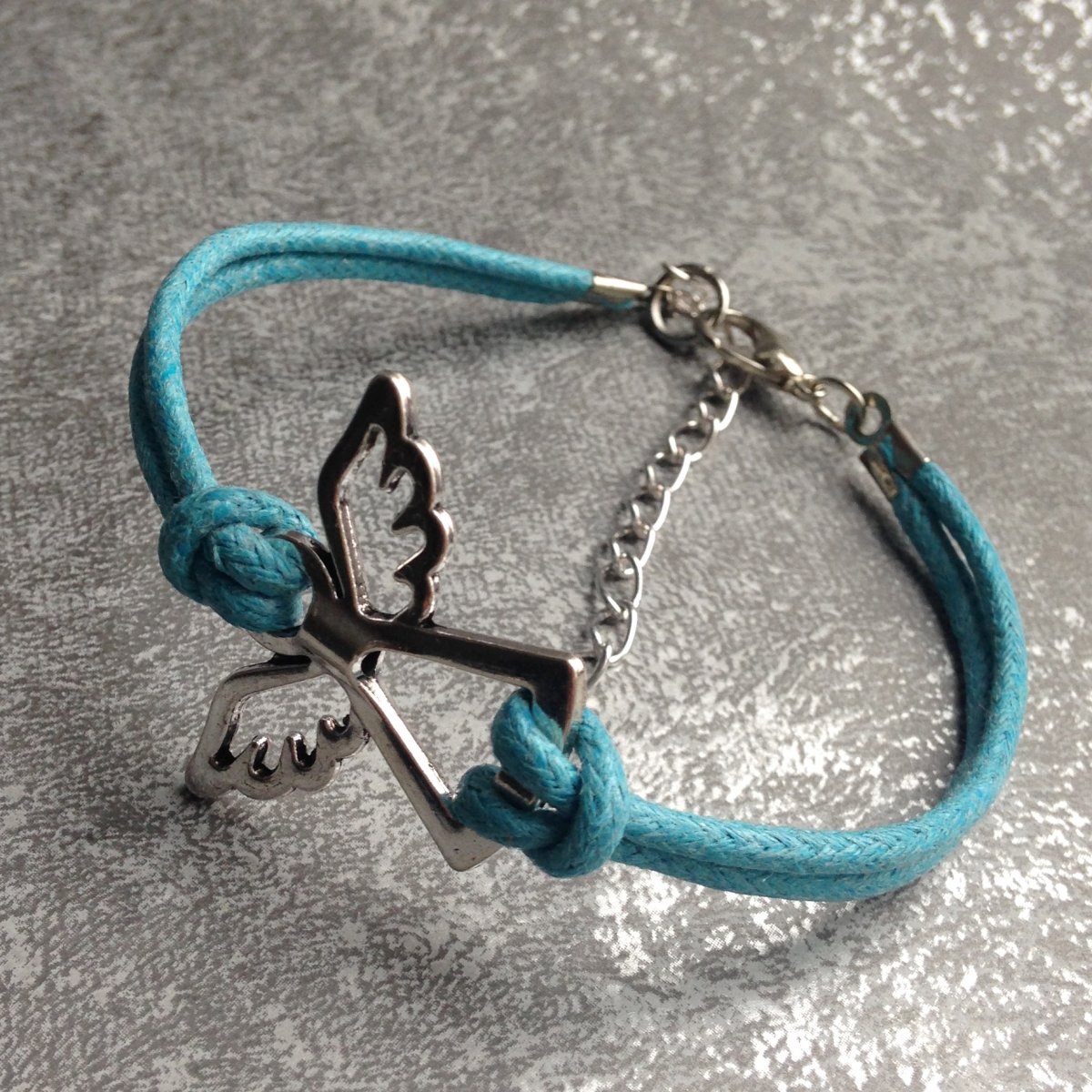 Tyrkysový náramek s andělem