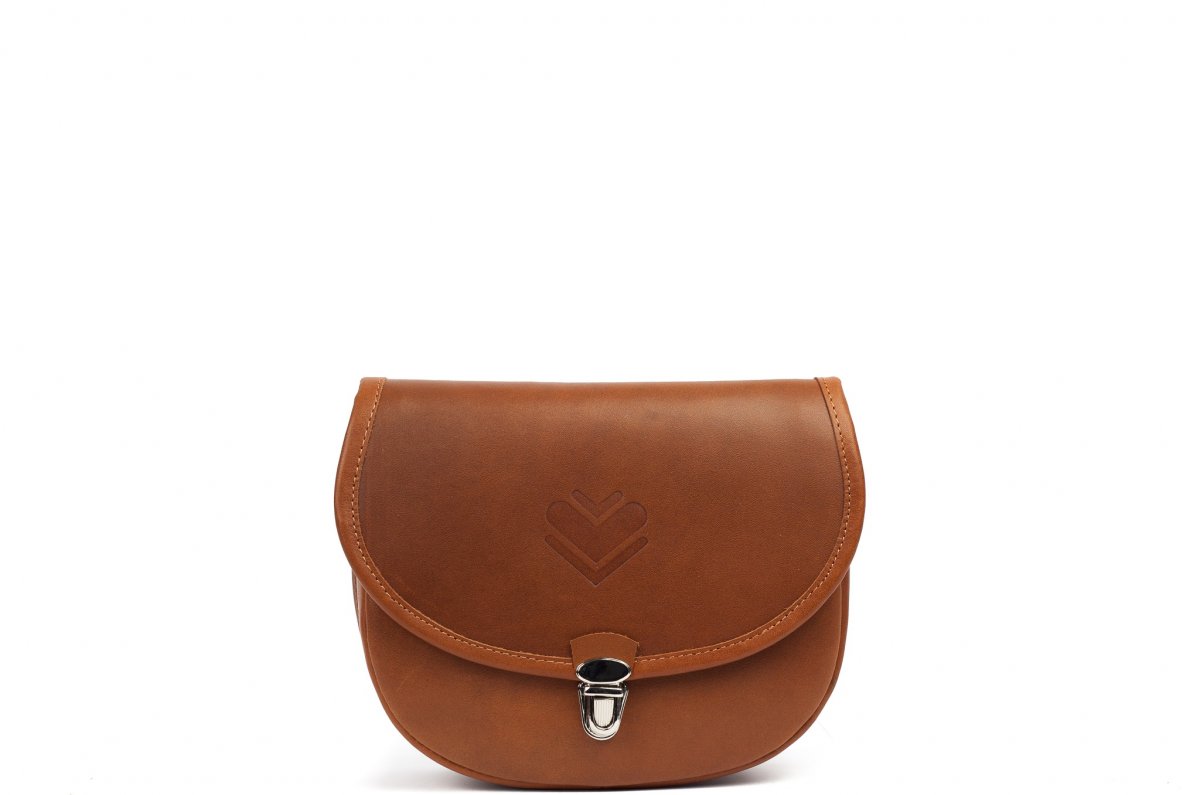 Mini kožená kabelka - přírodní