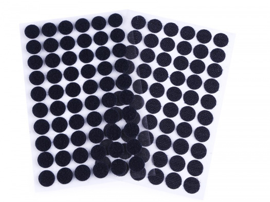 Suchý zip samolepicí kolečka 15 mm - modrá