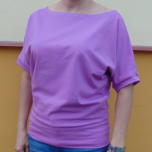 Volné tričko - barva šeříková S - XXL