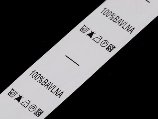 Štítky - složení a prací symboly (50ks)