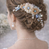 Autorská svatební ozdoba do vlasů s nylonovými květy
